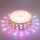 GobekUsa Champagne LED Crystal Embedded Round Ceiling Light - Simple Style Flush Mount for Passageway
