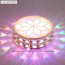 GobekUsa Champagne LED Crystal Embedded Round Ceiling Light - Simple Style Flush Mount for Passageway