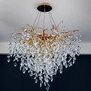 GobekUsa Crystal G9 Chandelier: Luxury Living Room Branch Pendant Lights, Modern LED Luminarias
