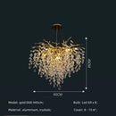 GobekUsa Crystal G9 Chandelier: Luxury Living Room Branch Pendant Lights, Modern LED Luminarias