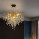 GobekUsa Crystal G9 Chandelier: Luxury Living Room Branch Pendant Lights, Modern LED Luminarias