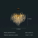 GobekUsa Crystal G9 Chandelier: Luxury Living Room Branch Pendant Lights, Modern LED Luminarias
