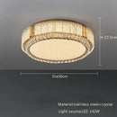 GobekUsa Crystal Glass Ceiling Lamps LED Light Fixture for Modern Living Room Decor