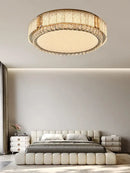 GobekUsa Crystal Glass Ceiling Lamps LED Light Fixture for Modern Living Room Decor