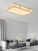 GobekUsa Crystal Glass Ceiling Lamps LED Light Fixture for Modern Living Room Decor