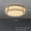 GobekUsa Crystal Glass Ceiling Lamps LED Light Fixture for Modern Living Room Decor