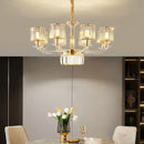 GobekUsa Crystal Glass Pendant Lamp: Modern European Luxury for Living, Dining, Bedroom