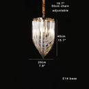GobekUsa Crystal Glass Pendant Lights, Dimmable Modern Lighting