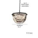 GobekUsa Crystal Glass Pendant Lights, Dimmable Modern Lighting