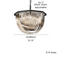 GobekUsa Crystal Glass Pendant Lights, Dimmable Modern Lighting