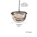 GobekUsa Crystal Glass Pendant Lights, Dimmable Modern Lighting