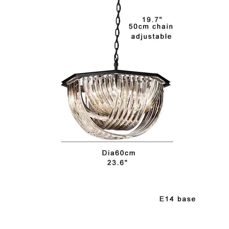 GobekUsa Crystal Glass Pendant Lights, Dimmable Modern Lighting, photo 11 of 14