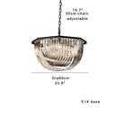 GobekUsa Crystal Glass Pendant Lights, Dimmable Modern Lighting
