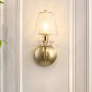 GobekUsa Modern Glass Conical Sconce: Gold Wall Mounted Lamp for Great Rooms