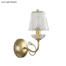 GobekUsa Modern Glass Conical Sconce: Gold Wall Mounted Lamp for Great Rooms