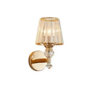 GobekUsa Crystal Glass Wall Lamp for Bedroom Living Room Staircase