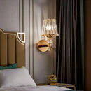 GobekUsa Crystal Glass Wall Lamp for Bedroom Living Room Staircase