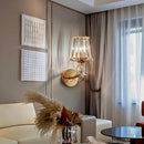 GobekUsa Crystal Glass Wall Lamp for Bedroom Living Room Staircase