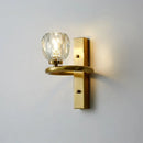 GobekUsa Modern Gold Sphere Crystal Wall Lamp - Elegant Bedchamber Sconce Lighting