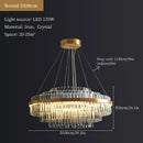 GobekUsa Crystal Hanging Lamp for Luxurious Living Room Decor