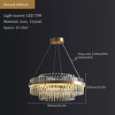GobekUsa Crystal Hanging Lamp for Luxurious Living Room Decor