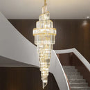 GobekUsa Crystal Hollow Chandelier LED Light for Modern Luxury Living Room Loft