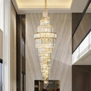GobekUsa Crystal Hollow Chandelier LED Light for Modern Luxury Living Room Loft