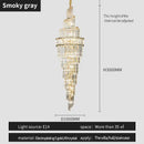 GobekUsa Crystal Hollow Chandelier LED Light for Modern Luxury Living Room Loft