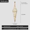 GobekUsa Crystal Hollow Chandelier LED Light for Modern Luxury Living Room Loft