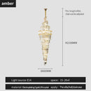 GobekUsa Crystal Hollow Chandelier LED Light for Modern Luxury Living Room Loft