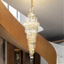 GobekUsa Crystal Hollow Chandelier LED Light for Modern Luxury Living Room Loft