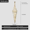 GobekUsa Crystal Hollow Chandelier LED Light for Modern Luxury Living Room Loft