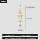 GobekUsa Crystal Hollow Chandelier LED Light for Modern Luxury Living Room Loft