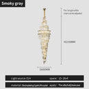 GobekUsa Crystal Hollow Chandelier LED Light for Modern Luxury Living Room Loft