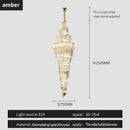 GobekUsa Crystal Hollow Chandelier LED Light for Modern Luxury Living Room Loft