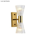 GobekUsa Stylish Crystal Hourglass Wall Light Fixture - 2-Light Gold Up and Down Wall Sconce