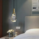 GobekUsa Crystal Iron Bedside Chandelier: Nordic Light Luxury Post Modern Design