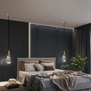 GobekUsa Crystal Iron Bedside Chandelier: Nordic Light Luxury Post Modern Design