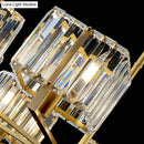 GobekUsa Modern Crystal Chandelier with 6 Gold Heads - Island Light Fixture