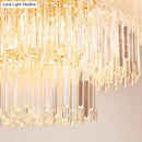 GobekUsa Minimalist 9-Light Crystal Chandelier for Dining Room - Clear Island Lighting