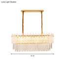 GobekUsa Minimalist 9-Light Crystal Chandelier for Dining Room - Clear Island Lighting