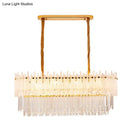 GobekUsa Minimalist 9-Light Crystal Chandelier for Dining Room - Clear Island Lighting