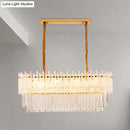 GobekUsa Minimalist 9-Light Crystal Chandelier for Dining Room - Clear Island Lighting