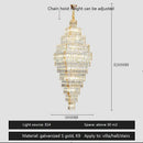 AFRALIA Crystal Large Chandelier for Villa Duplex Loft Stairs Living Room Hall.