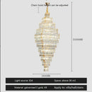 AFRALIA Crystal Large Chandelier for Villa Duplex Loft Stairs Living Room Hall.