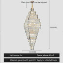 AFRALIA Crystal Large Chandelier for Villa Duplex Loft Stairs Living Room Hall.