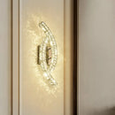 GobekUsa Modern Leaf Wall Light: Crystal Living Room LED Lamp, Stainless-Steel Mount