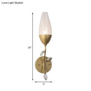 GobekUsa Mini Wall Sconce Light with Crystal Leaf Design - Modern Metallic Gold Finish - Ideal for Bedroom Illumination