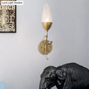GobekUsa Mini Wall Sconce Light with Crystal Leaf Design - Modern Metallic Gold Finish - Ideal for Bedroom Illumination