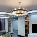 GobekUsa Crystal Leather Chandelier | Modern LED Lustres for Living Room & Dining Room